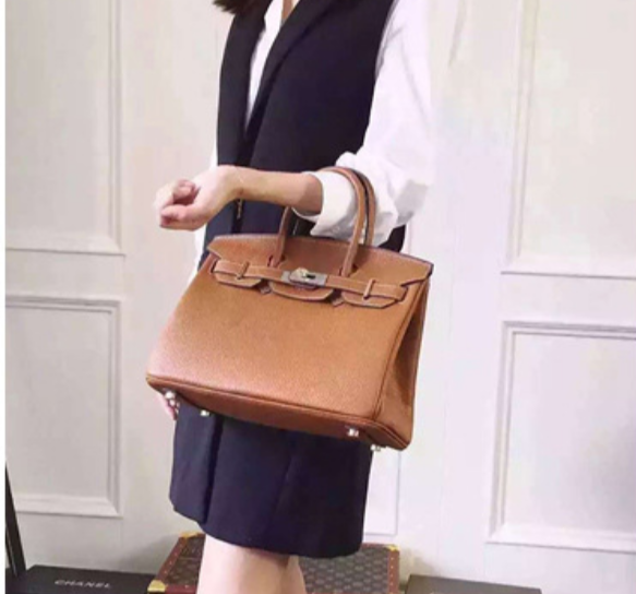 Grand sac à main cuir véritable grainé Caroline