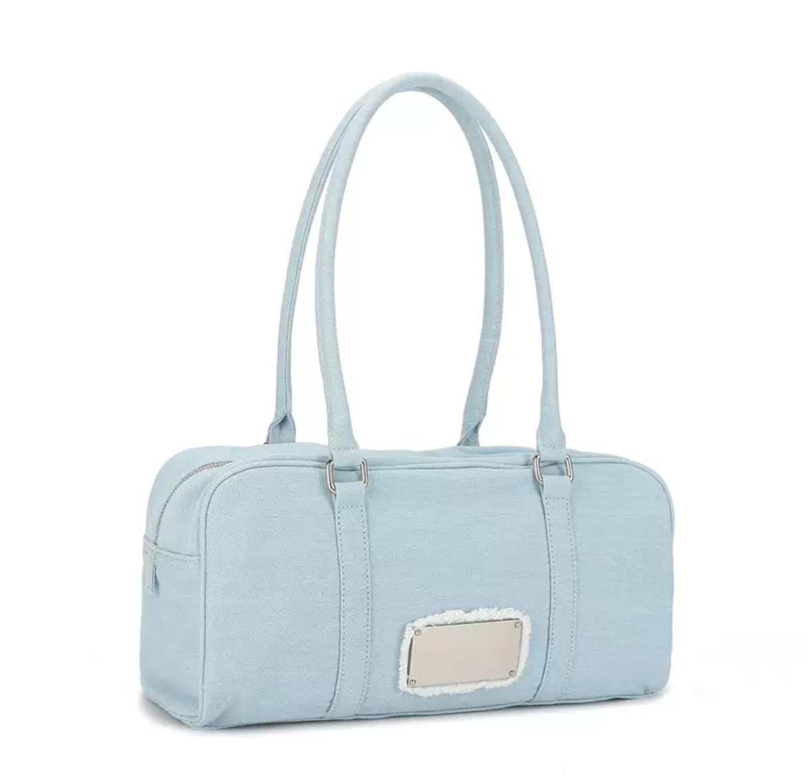 Sac seau en jean bleu ciel