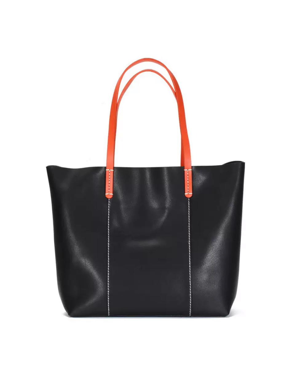 Sac cabas en cuir véritable vachette lisse BANE