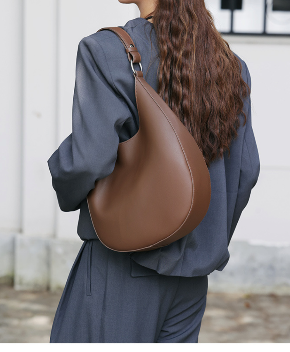 Sac Demi lune en cuir véritable LUNA