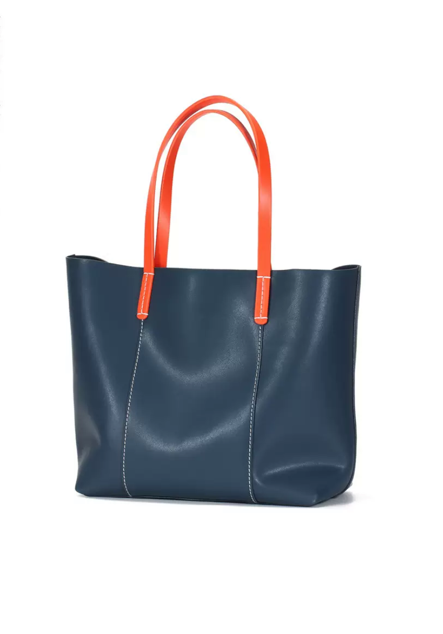 Sac cabas en cuir véritable vachette lisse BANE