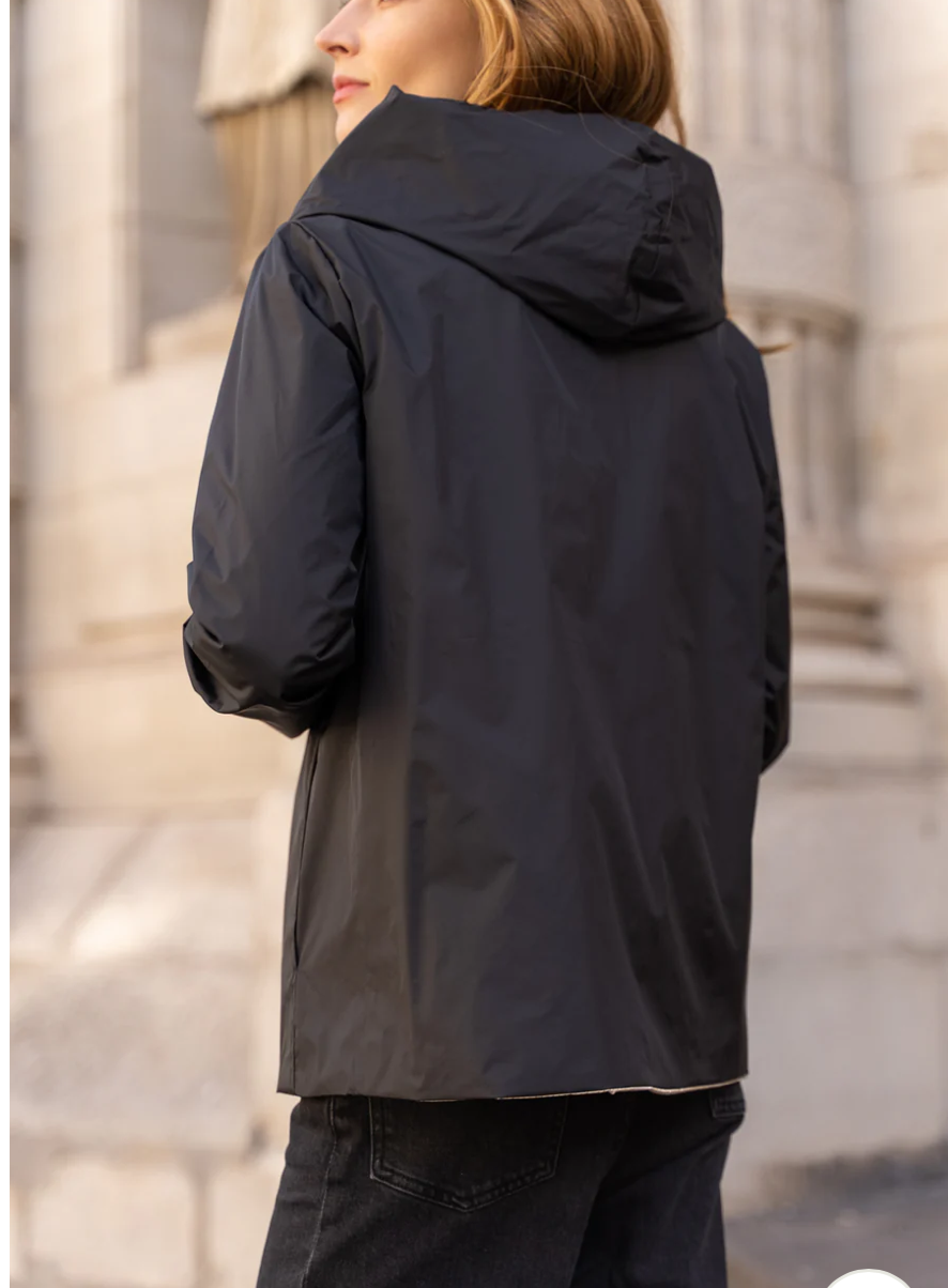 IMPERMÉABLE RÉVERSIBLE COURT