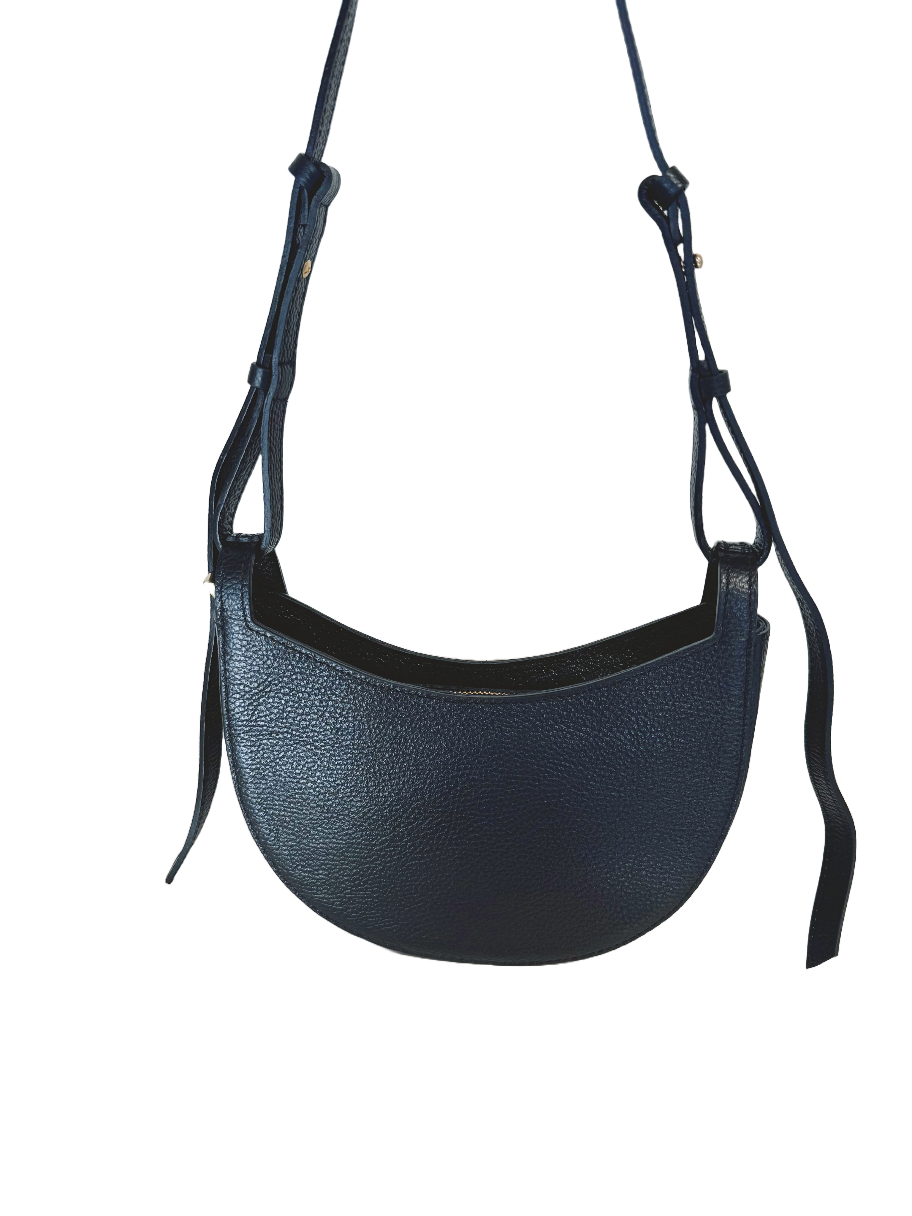 Sac demi lune en cuir véritable ELiSE