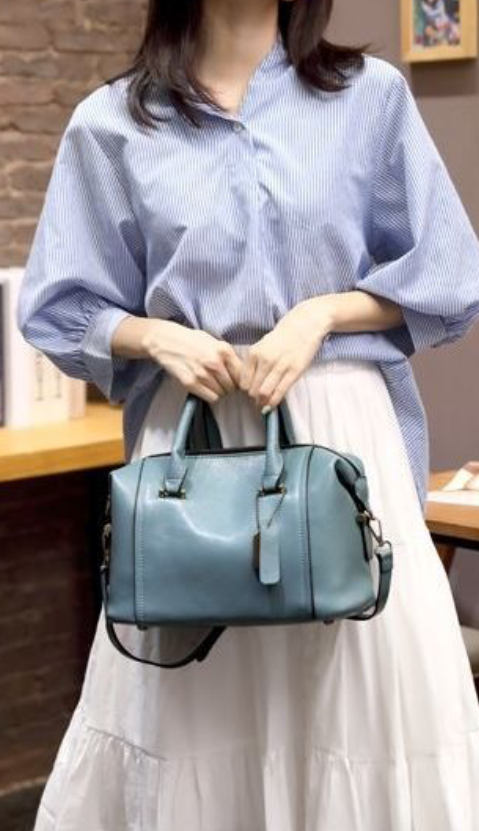 Lisa Genuine Leather Boston Bag